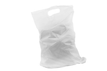 The image of plastic bag under the white backgroundの写真素材