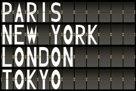 illustration of airport indicator boardのイラスト素材