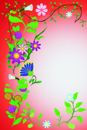 Vector illustration of floral backgroundのイラスト素材