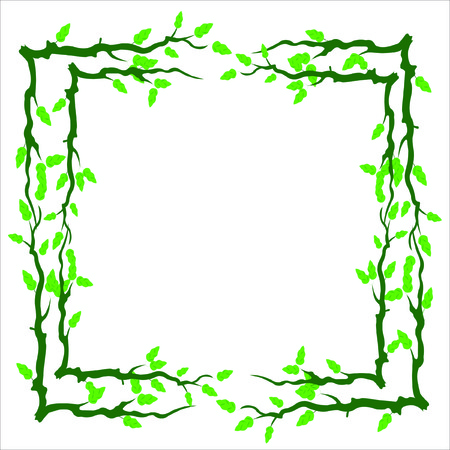 Vector illustration of floral frameのイラスト素材