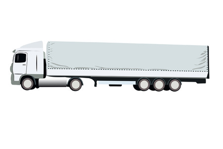 vector illustration of truck under the white backgroundのイラスト素材