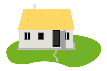 Vector illustration of country hutのイラスト素材