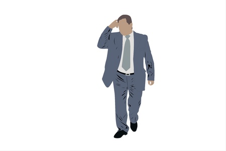 Vector illustration of businessman under the white backgroundのイラスト素材