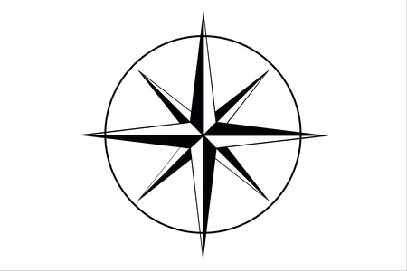 Vector illustration of wind roseのイラスト素材