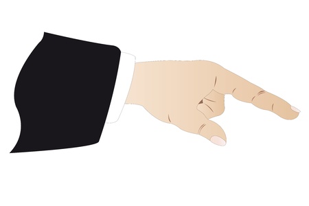 vector illustration of forefinger under the white backgroundのイラスト素材