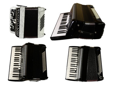 the image of accordiones under the white backgroundの写真素材