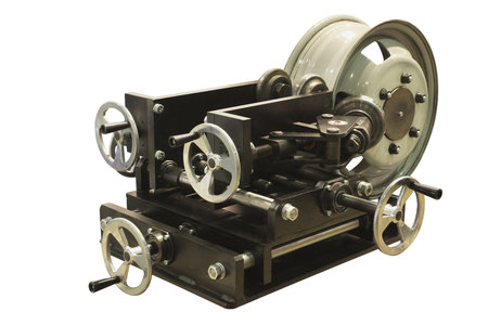 The image of device for editing of wheels under the white background