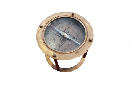 The image of compass under the white backgroundのeditorial素材