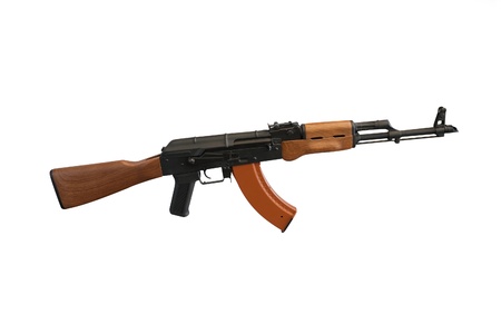 The image of machine gun under the white backgroundの写真素材