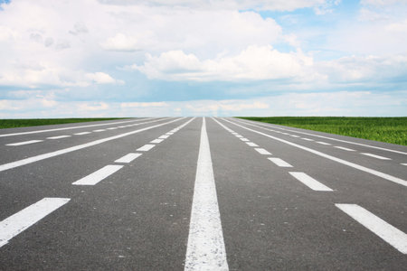 The image of the empty highway