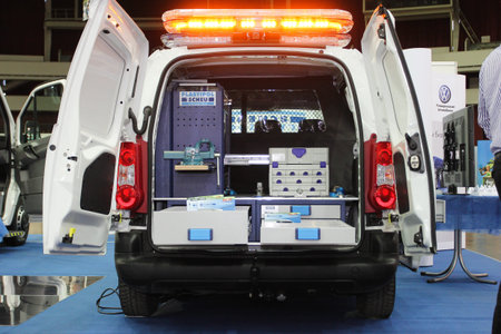St. Petersburg, RUSSIA - APRIL, 5: Annual exhibition, Automobile world-2012, April, 5, 2012 in...