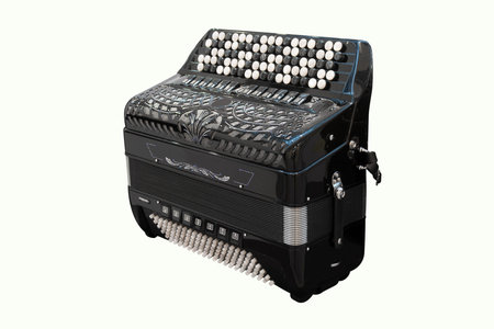 Image of accordion under the white background