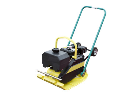 The image of road repair machine under the white background