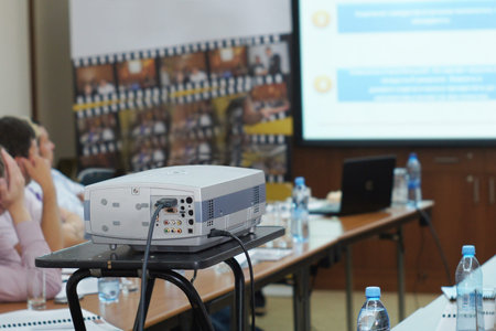 projector on a conference