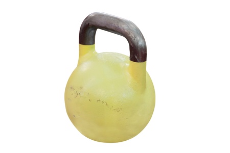 yellow wight isolated under the white backgroundの写真素材