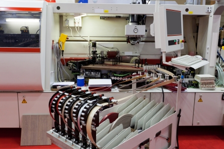 machine for glueing over the friction tapeの写真素材