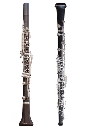clarinet isolated under the white backgroundの写真素材