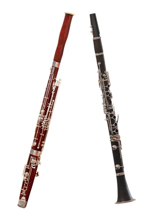 The image of a clarinet isolated under the white backgroundの写真素材