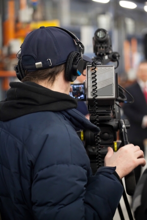 The image of a professional cameramanの写真素材