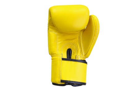 boxing gloves under the white backgroundの写真素材