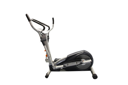 exercise bicycle under the white background
