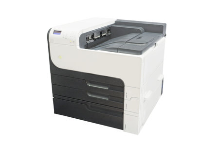 Office copying machine under thew white background