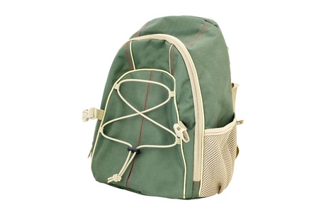 pupil's bag under the white backgroundの写真素材