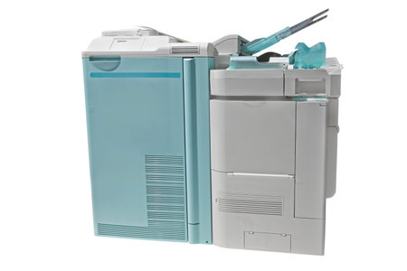 Industrial printer isolated under the white background