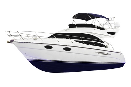 motor boat under the white backgroundの写真素材