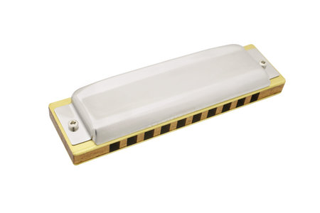 mouth-organ under the white background