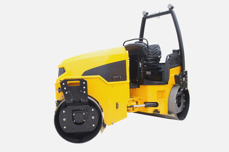 road roller isolated under the white background
