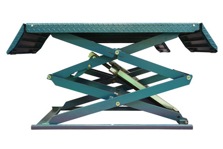 Image of a car repair lift isolated under the white background