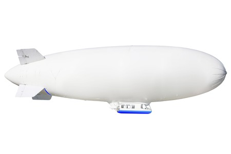 airship isolated under the white background,の写真素材
