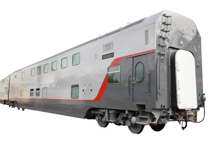 The image of a two-storeyed passenger train carの写真素材