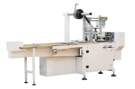 machine for packaging under the white background