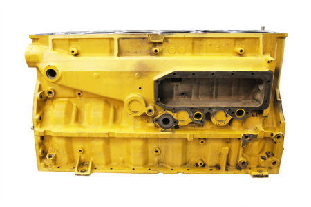 The image of cylinder block of truck engine        