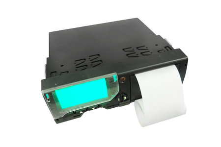 Tester with a check tape isolated under the white 