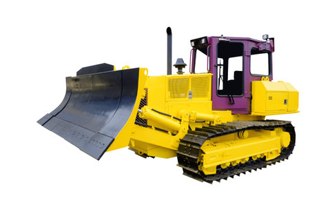 bulldozer under the white 