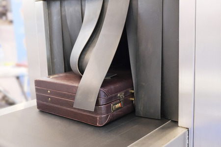 the image of a Baggage on conveyor beltの写真素材