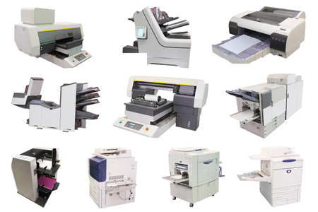 The image of a professional printing machine