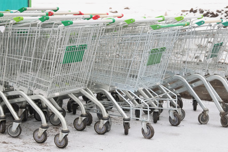 The image of shopping trolleysの写真素材