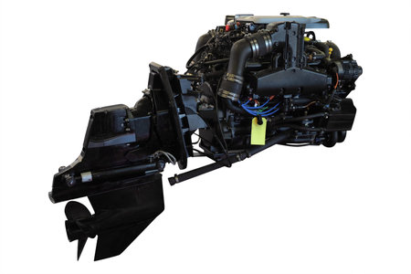 boat engine under the white background