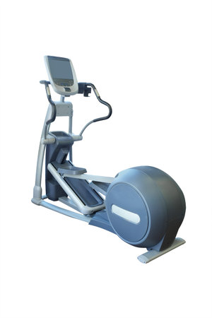 The image of treadmill isolated under the white background