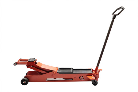 Image of a car repair lifting jack isolated under the white backgroundの写真素材