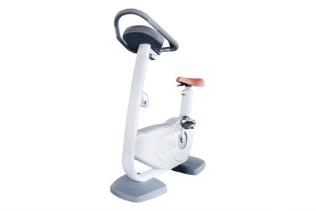 exercise bicycle under the white background