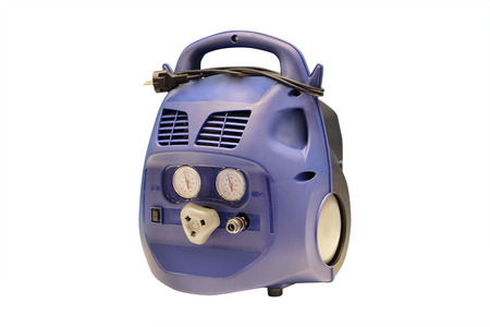 vacuum cleaner isolated under the white backgroundの写真素材