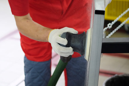 The image of working painter
