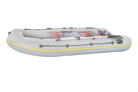 image of inflatable boat under the white background