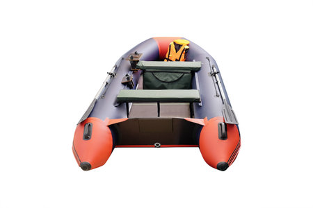 image of inflatable boat under the white background