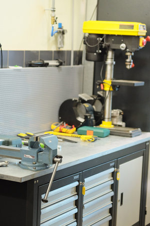 image of a Working place at a repair garage